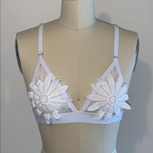 Crochet flower swim top